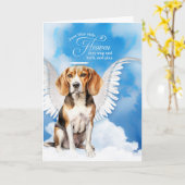 Beileid eines Tieres Verlust eines Hundes Beagle A Karte (Gelbe Blume)