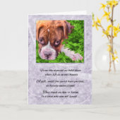 Beileid eines Tieres Verlust eines Hundes - Boxer Karte (Gelbe Blume)