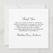 Beileid Elegante Foto Collage Gedenkfeier Beerdigu Dankeskarte (Rückseite)