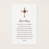 Beileid Elegante Rote Rose Cross Foto Gebetskarte (Rückseite)