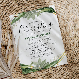 Beileid Elegantes botanisches Foliage Einladung