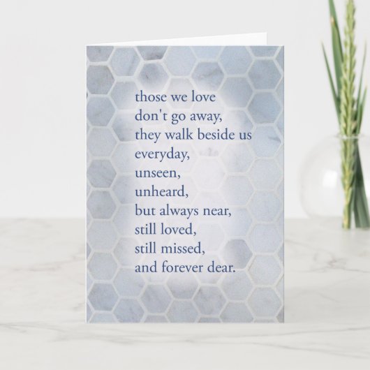 Beileid, Entschuldigung für den Verlust, Beileid K Karte (Vorderseite)