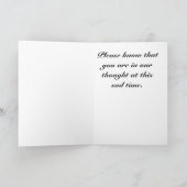 Beileid-Entschuldigung für Ihren Verlust Karte (Innenseite)