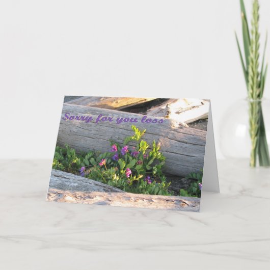 Beileid - Entschuldigung für Ihren Verlust Karte (Vorderseite)