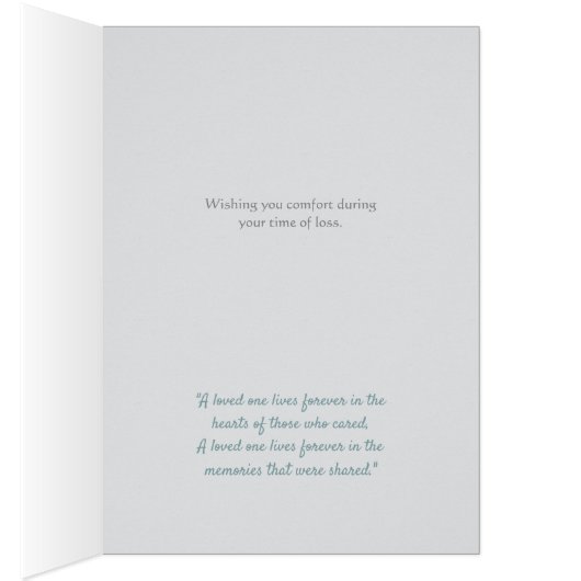 Beileid-Erinnerungen-Karte (Innen (Rechts))