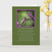 Beileid Erinnerungsgedicht mit Hummingbird Karte (Gelbe Blume)