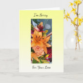 Beileid, es tut mir leid für deinen Verlust Karte (Gelbe Blume)