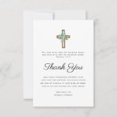 Beileid Eukalyptus Cross Beerdigung Dankeskarte (Vorderseite)