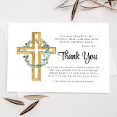 Beileid Eukalyptus Cross Beerdigung Dankeskarte