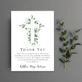 Beileid Eukalyptus Cross Beerdigung Dankeskarte