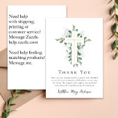 Beileid Eukalyptus Cross Beerdigung Dankeskarte