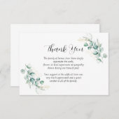 Beileid Eukalyptus Floral Beerdigung Vielen Dank Einladung (Vorne/Hinten)