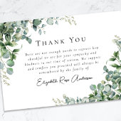 Beileid Eukalyptus Funeral Dankeskarte