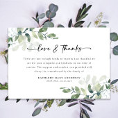 Beileid Eukalyptus Funeral Dankeskarte