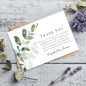 Beileid Eukalyptus Funeral Dankeskarte