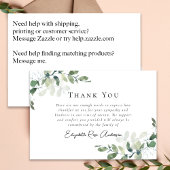 Beileid Eukalyptus Funeral Dankeskarte