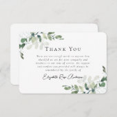 Beileid Eukalyptus Funeral Dankeskarte (Vorne/Hinten)