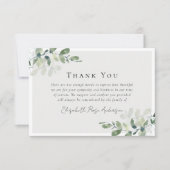 Beileid Eukalyptus Funeral Dankeskarte (Vorderseite)