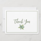 Beileid Eukalyptus Verlasst Foto Beerdigung Dankeskarte (Rückseite)