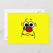 Beileid Face Grumpey Postkarte (Vorne/Hinten)