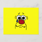 Beileid Face Grumpey Postkarte (Vorderseite)