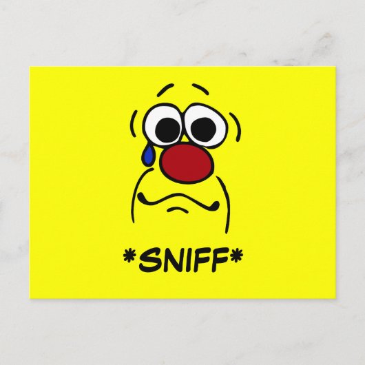 Beileid Face Grumpey Postkarte (Vorderseite)