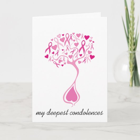 Beileid/Fahrkarte für Brustkrebs Karte (Vorderseite)