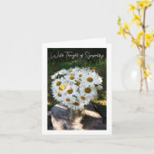 Beileid Faltkarte Karte (Gelbe Blume)