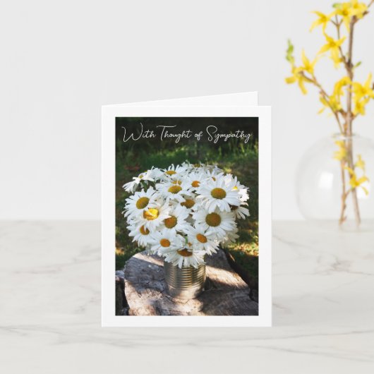 Beileid Faltkarte Karte (Gelbe Blume)