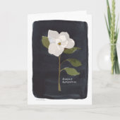 Beileid Faltkarte mit Aquarellfarben-Blume Karte (Vorderseite)