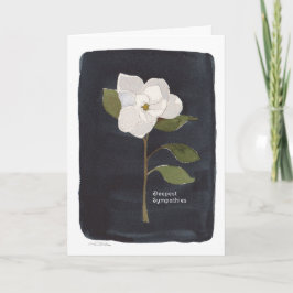 Beileid Faltkarte mit Aquarellfarben-Blume Karte