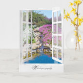 Beileid Felsgarten mit Wasserfällen Karte (Gelbe Blume)