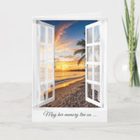 Beileid-Fenster mit Sonnenaufgang