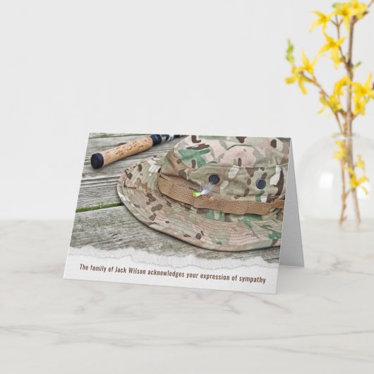 Beileid "Fish Hat" Dankeschön Karte (Gelbe Blume)