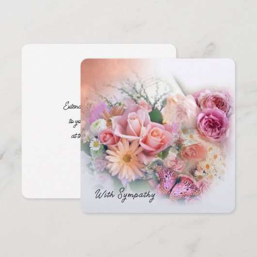 Beileid-Flachkarte (Vorne/Hinten)