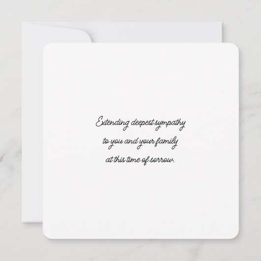 Beileid-Flachkarte (Rückseite)