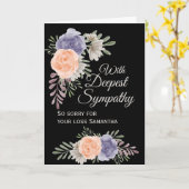 Beileid Floral Peony Rose Karte (Gelbe Blume)