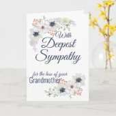 Beileid Floral Wasserfarbe Großmutter Karte (Gelbe Blume)