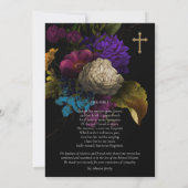 Beileid florale Cross Beerdigung Danke Karte (Rückseite)