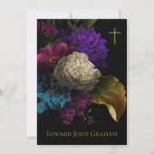 Beileid florale Gedenkfeier Dankeschön Karte (Vorderseite)