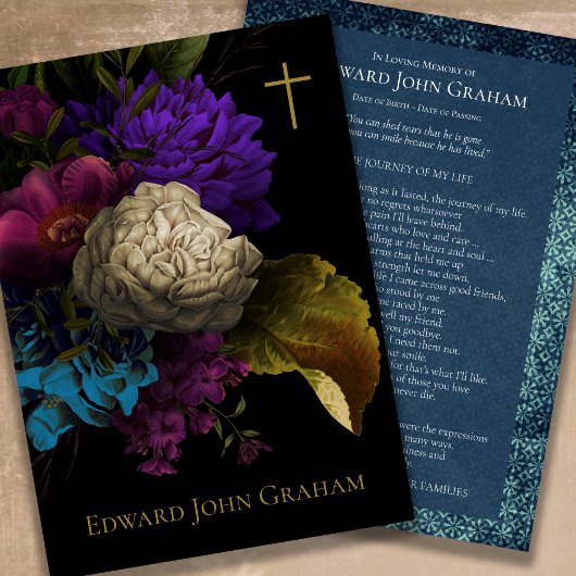 Beileid florale Gedenkfeier Dankeschön Karte