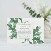 Beileid Foliage Danke Karte (Stehend Vorderseite)