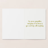 Beileid-Folienkarte nach dalDesignNZ Folienkarte (Innenseite)