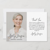 Beileid Foto Beerdigung Danke Karte (Vorderseite)