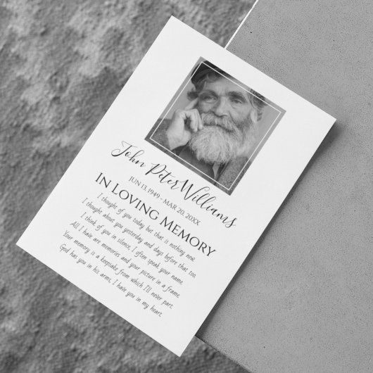 Beileid Foto Beerdigung Dankeskarte