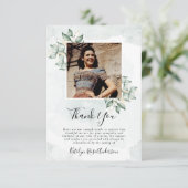 Beileid Foto Eukalyptus Beerdigung Danke Karte (Stehend Vorderseite)