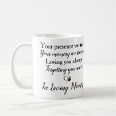 Beileid-Foto für das benutzerdefinierte Memorial-G Kaffeetasse (Links)