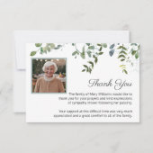 Beileid Foto Grüne Beerdigung Danke (Vorderseite)