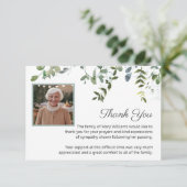 Beileid Foto Grüne Beerdigung Danke (Stehend Vorderseite)