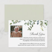 Beileid Foto Grüne Beerdigung Danke (Vorne/Hinten)